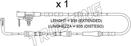 Trusting SU.392 - Сигнализатор, износ тормозных колодок autosila-amz.com