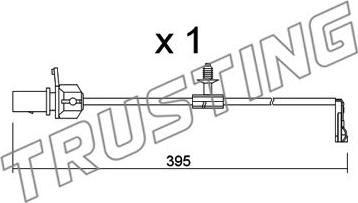 Trusting SU.346 - Сигнализатор, износ тормозных колодок autosila-amz.com