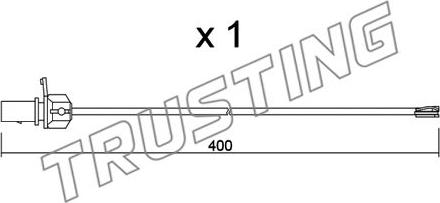 Trusting SU.347 - Сигнализатор, износ тормозных колодок autosila-amz.com