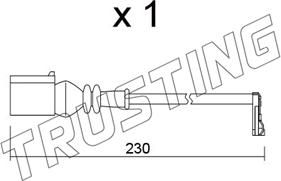 Trusting SU.364 - Сигнализатор, износ тормозных колодок autosila-amz.com