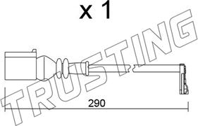 Trusting SU.365 - Сигнализатор, износ тормозных колодок autosila-amz.com