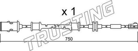 Trusting SU.319 - Сигнализатор, износ тормозных колодок autosila-amz.com