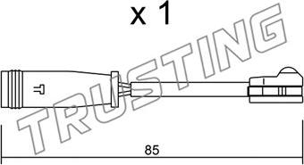 Trusting SU.314 - Сигнализатор, износ тормозных колодок autosila-amz.com