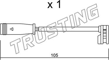 Trusting SU.313 - Сигнализатор, износ тормозных колодок autosila-amz.com