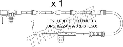 Trusting SU.388 - Сигнализатор, износ тормозных колодок autosila-amz.com
