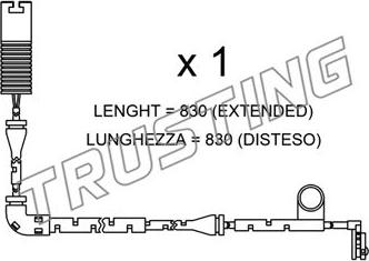 Trusting SU.327 - Сигнализатор, износ тормозных колодок autosila-amz.com