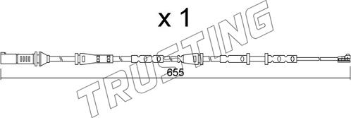 Trusting SU.378 - Сигнализатор, износ тормозных колодок autosila-amz.com