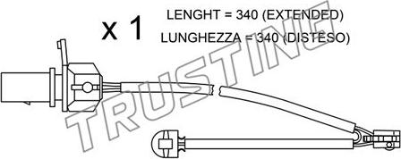 Trusting SU.295 - Сигнализатор, износ тормозных колодок autosila-amz.com