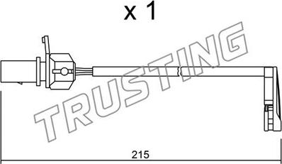 Trusting SU.291 - Сигнализатор, износ тормозных колодок autosila-amz.com