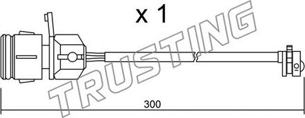 Trusting SU.249 - Сигнализатор, износ тормозных колодок autosila-amz.com
