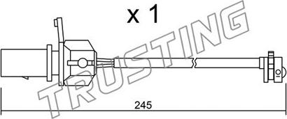 Trusting SU.247 - Сигнализатор, износ тормозных колодок autosila-amz.com