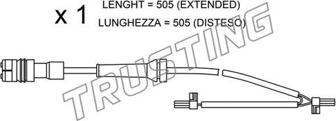 Trusting SU.265 - Сигнализатор, износ тормозных колодок autosila-amz.com
