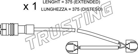 Trusting SU.267 - Сигнализатор, износ тормозных колодок autosila-amz.com