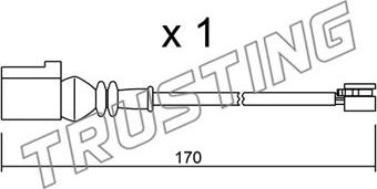 Trusting SU.289 - Сигнализатор, износ тормозных колодок autosila-amz.com