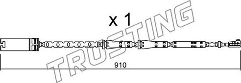 Trusting SU.282 - Сигнализатор, износ тормозных колодок autosila-amz.com