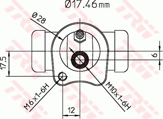 TRW BWC115 - 101-300=K174=05-83013-SX3 [90235420] !задн. торм. цил.\ Opel Ascona 85г. >/Astra autosila-amz.com