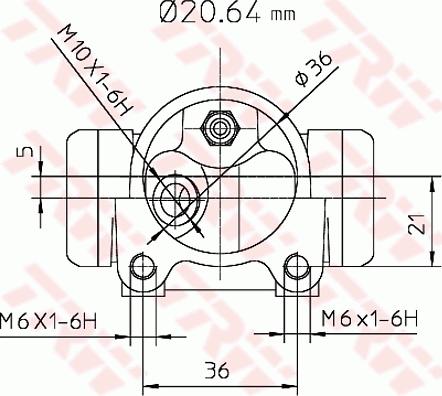 TRW BWF282 - Колесный тормозной цилиндр autosila-amz.com