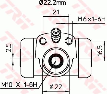 TRW BWH377 - Цилиндр торм раб задн autosila-amz.com