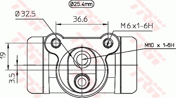 TRW BWL195 - 101-607=K2551 [6314200018] !задн. торм. цил.\ MB 100 autosila-amz.com