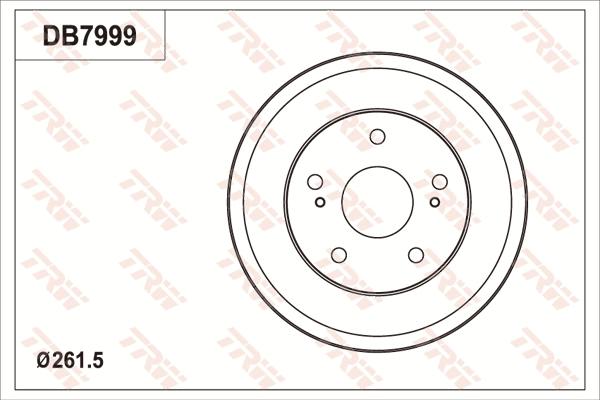 TRW DB7999 - Тормозной барабан autosila-amz.com