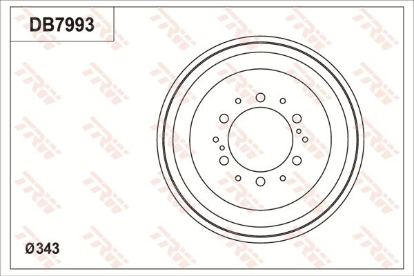 TRW DB7993 - Тормозной барабан autosila-amz.com