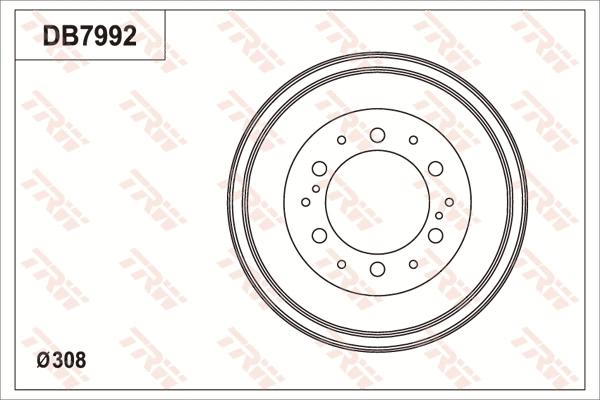 TRW DB7992 - Тормозной барабан autosila-amz.com