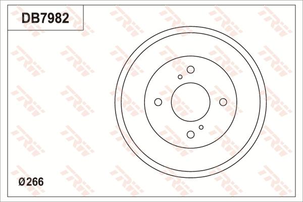 TRW DB7982 - Тормозной барабан autosila-amz.com