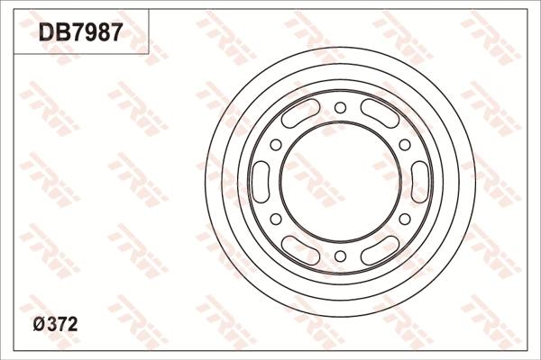 TRW DB7987 - Тормозной барабан autosila-amz.com