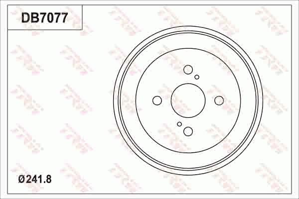 TRW DB7077 - Тормозной барабан autosila-amz.com