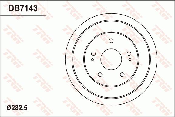 TRW DB7143 - Тормозной барабан autosila-amz.com