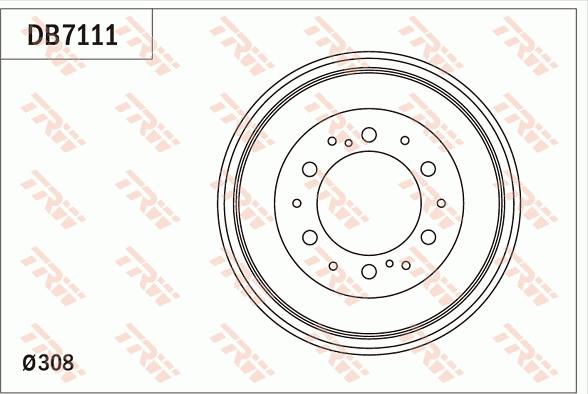 TRW DB7111 - Тормозной барабан autosila-amz.com