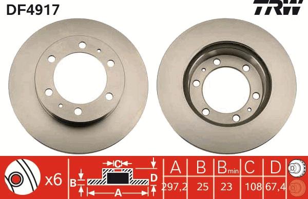 TRW DF4917 - Тормозной диск autosila-amz.com