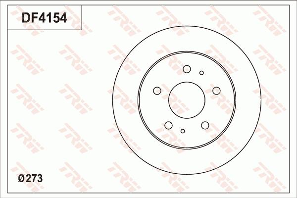 TRW DF4154 - Тормозной диск autosila-amz.com