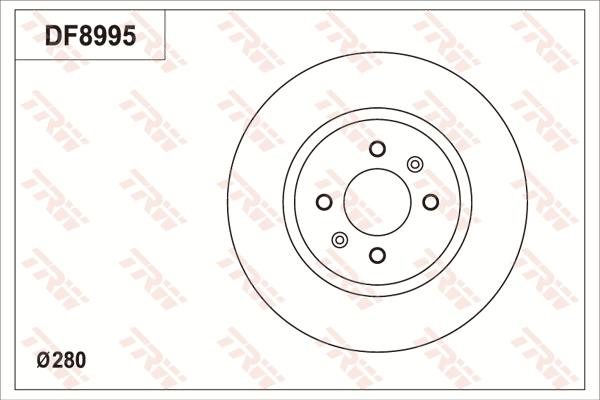 TRW DF8995 - Тормозной диск autosila-amz.com