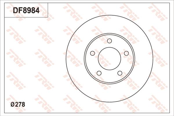 TRW DF8984 - Тормозной диск autosila-amz.com