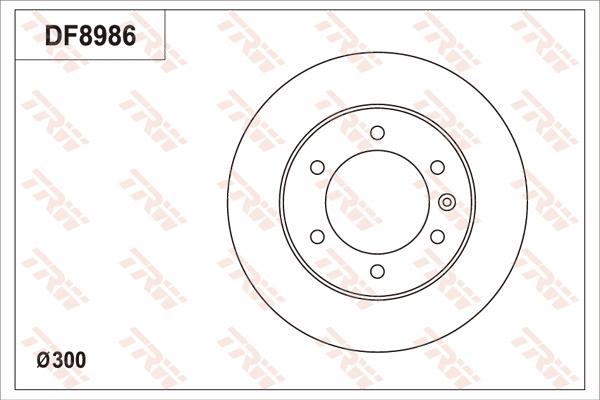 TRW DF8986 - Тормозной диск autosila-amz.com