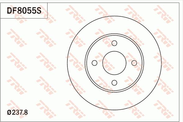 TRW DF8055S - Тормозной диск autosila-amz.com
