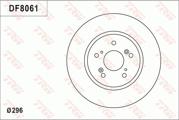 TRW DF8061 - Тормозной диск autosila-amz.com