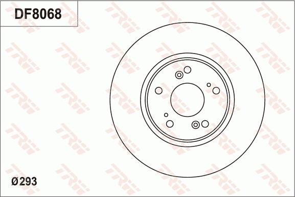TRW DF8068 - Тормозной диск autosila-amz.com