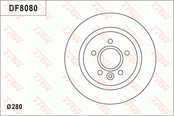 TRW DF8080S - Тормозной диск autosila-amz.com