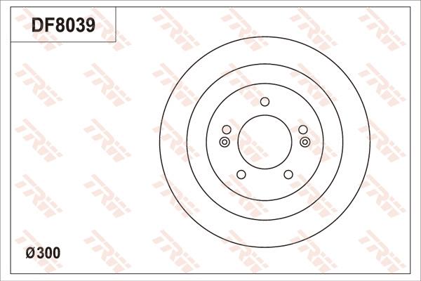 TRW DF8039 - Тормозной диск autosila-amz.com