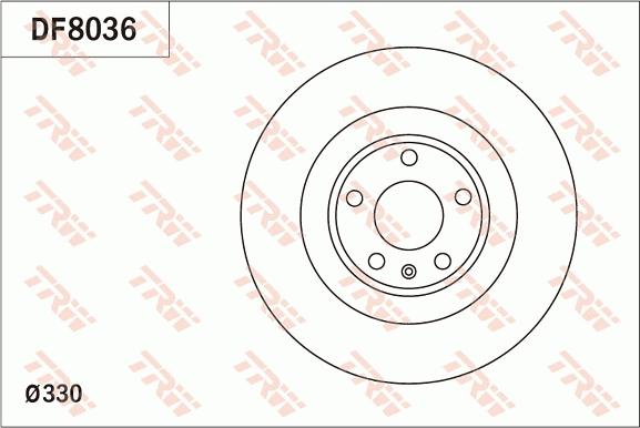 TRW DF8036 - Тормозной диск autosila-amz.com