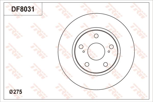 TRW DF8031S - Тормозной диск autosila-amz.com