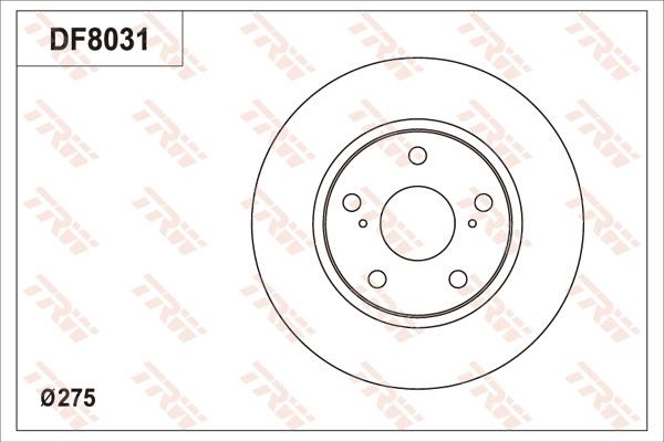 TRW DF8031 - Тормозной диск autosila-amz.com