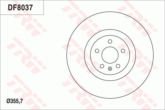 TRW DF8037 - Тормозной диск autosila-amz.com