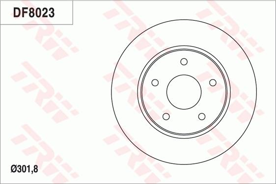TRW DF8023 - Тормозной диск autosila-amz.com