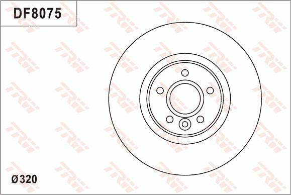 TRW DF8075S - Тормозной диск autosila-amz.com