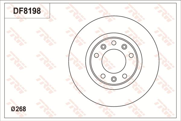TRW DF8198S - Тормозной диск autosila-amz.com
