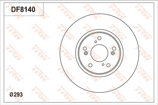 TRW DF8140S - Тормозной диск autosila-amz.com