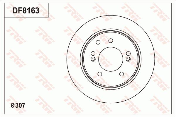 TRW DF8163 - Тормозной диск autosila-amz.com
